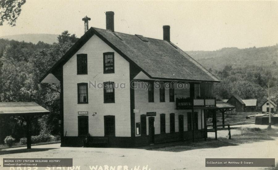 Postcard: Station, Warner, N.H.